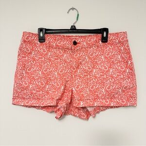 Gap Floral 3" Inseam Coral Floral Shorts Summer Feminine Casual Size 14